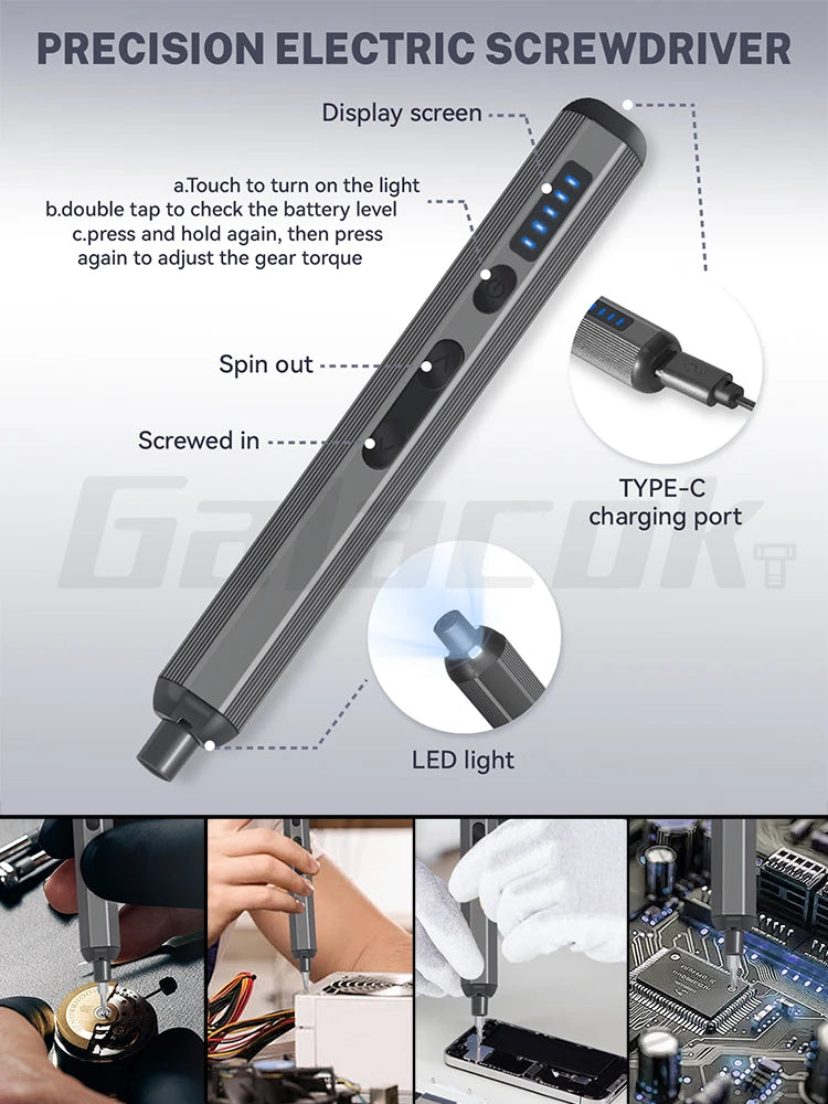 68 IN 1 Precision Electric Screwdriver Set 5 Levels Adjustable Comes Fill Light Professional Mobile Phone IPad Repair Tool - Shoppiline