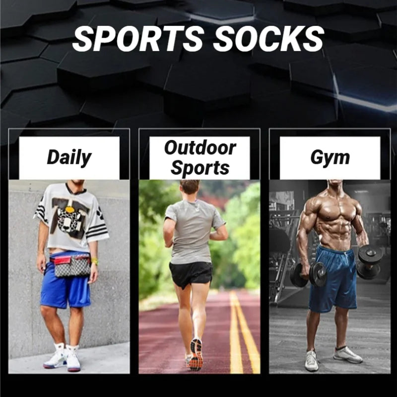 3 Pairs Anti-Slip Football Socks Men Sock Short Long Tube Soccer Basketball Sport Breathable Deodorous 39-45 Running Hiking