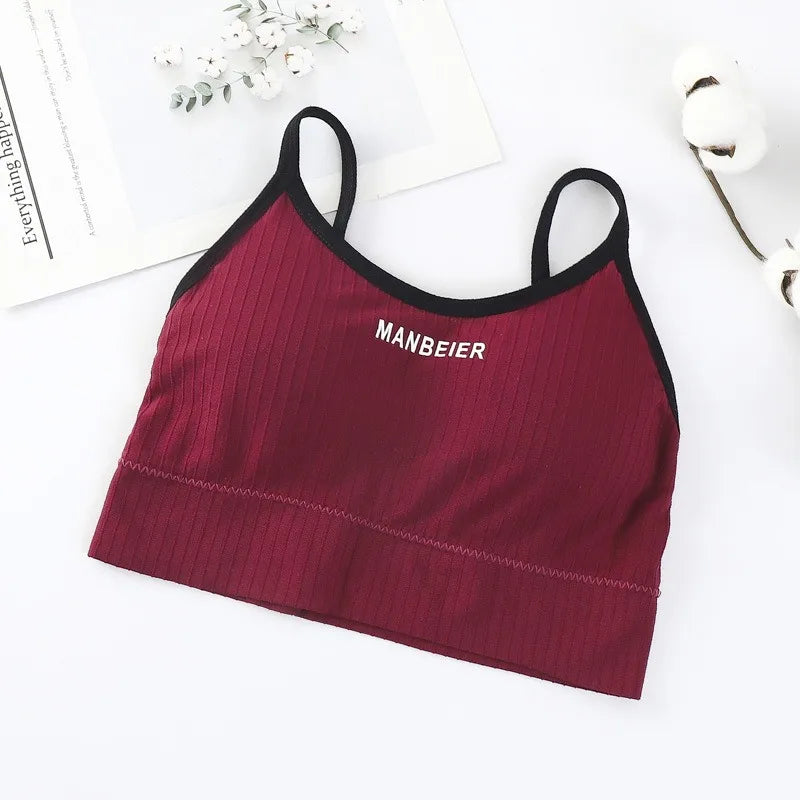 New Sports Bra for Women Gym Sexy Crop Top Bra Women Cotton Underwear Soft Comfort Tube Tops Female Brassiere Tops for Girls