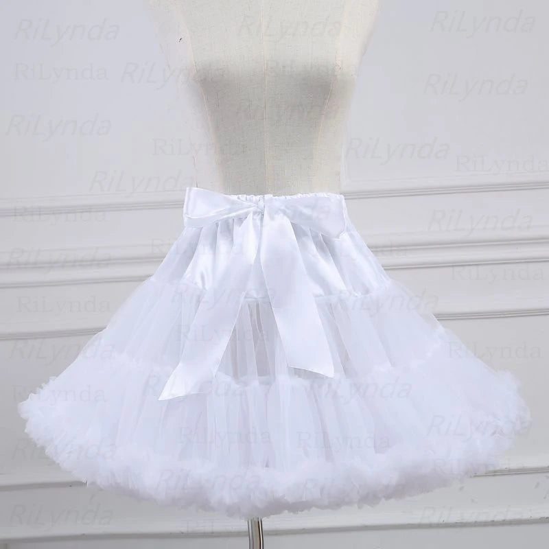 Damen Blumenstil Lolita Reifröcke Krinoline Innerer Reifrock Cosplay Tüll Puffy Cancan Rock Unter Hochzeitskleidern