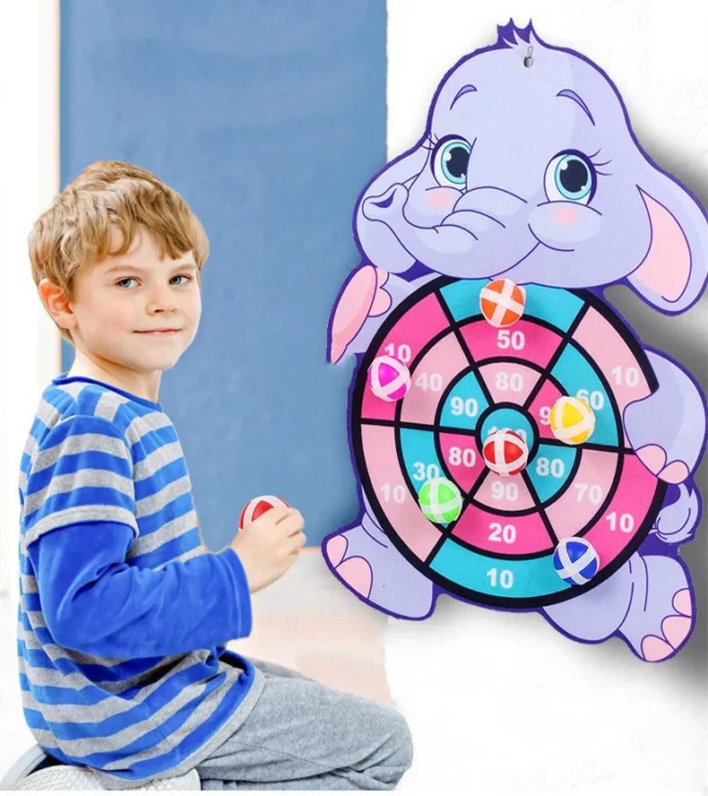 Educational Games Dart Board Baby Toy Stickey Ball Dart Indoor Sports Child Montessori Games for Children 3 to 7 Years
