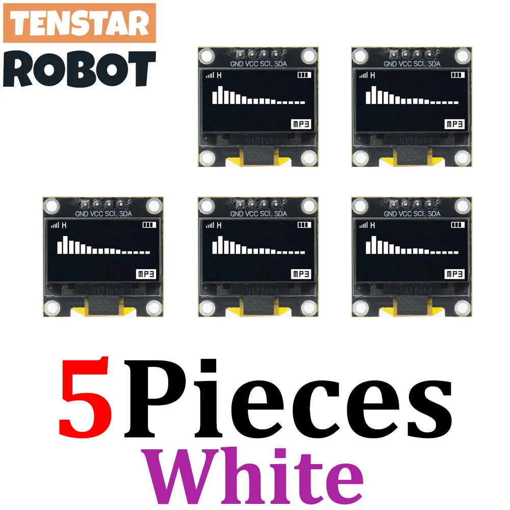TENSTAR 0.96 Inch I2C OLED Display Module Driver chip SSD1315 White Blue Yellow 128X64 4Pin IIC Serial 12864 LCD Screen Board