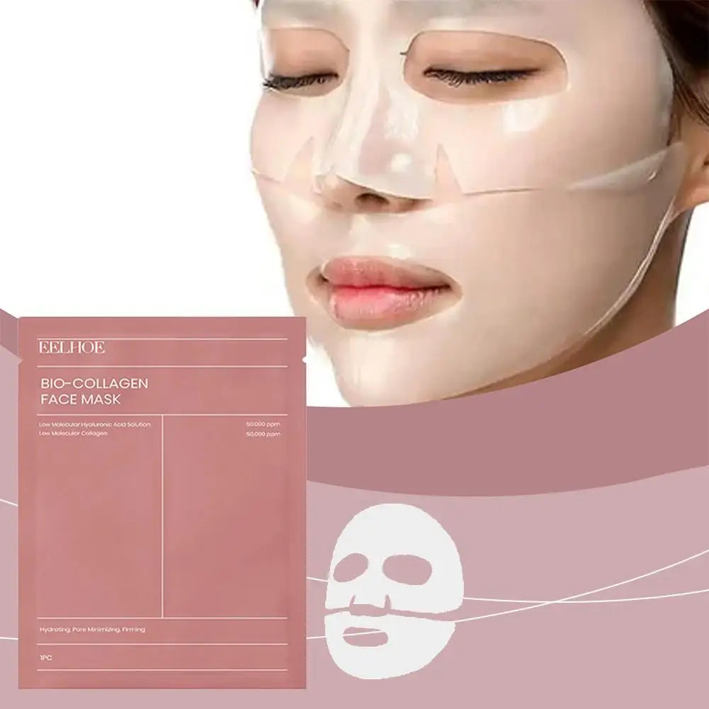 1/5/10 masques faciaux au bio-collagène resserre les pores hydratant en profondeur masque de nuit hydratant rafraîchissant éclaircissant pour les soins de la peau du visage