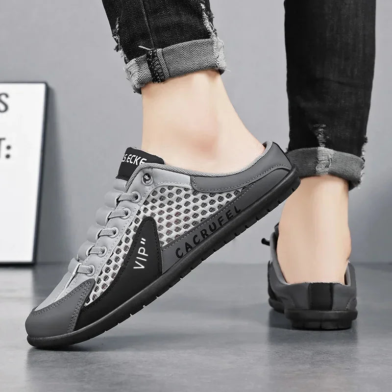 Men's Fashion Soft-soled Half Slippers Summer Men Trendy Bottom Casual Shoes Soft Sole Support Shoes Sneakers Zapatos De Hombre