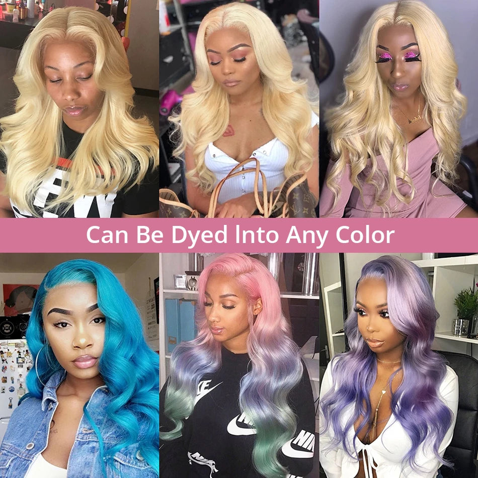 250 Density Body Wave Lace Front Wig 13x4 13x6 40 Inch 5x5 Lace Closure Wig Gluless Transparent Human Hair Lace Frontal Wig Sale