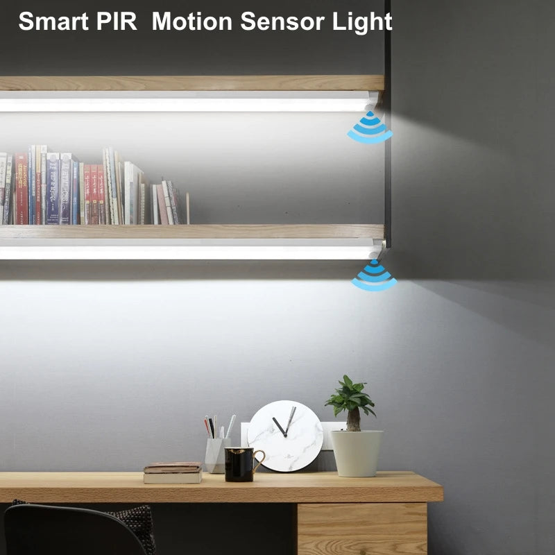 AITHEA PIR Motion Sensor LED Cabinet Light USB Rechargeable Induction Night Light Wireless Portable Detector Lamp for Hallway