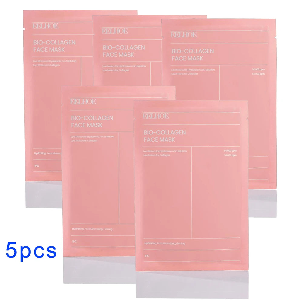 5/10 masques faciaux au bio-collagène, réduisent les pores, hydratent en profondeur, masque de nuit hydratant et rafraîchissant pour les soins de la peau du visage