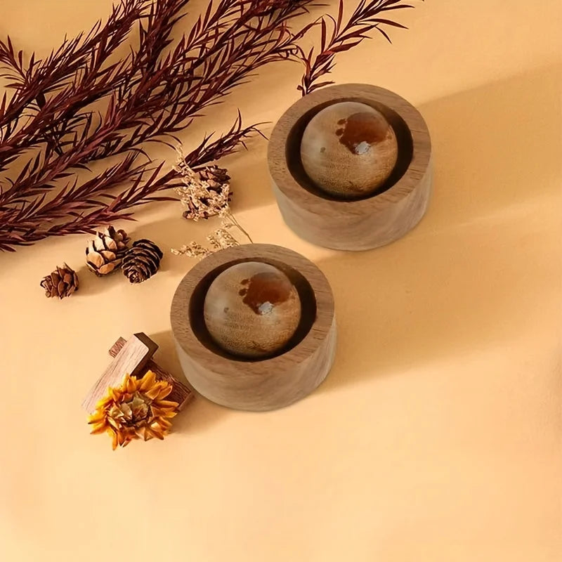 Car & Home Essential Oil Diffuser - Made of Wood Mini Cute Natural Fragrance Diffuser Suitable for Bedroom Living Room Bathroom