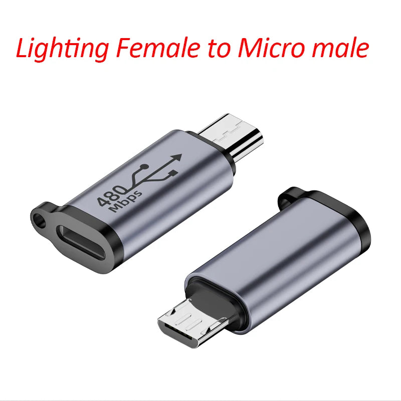 VIKEFON Type C Female to Micro USB/Type Female to Mini USB/Micro USB Female to Type C/Micro USB Female to Mini USB Plug Adapter