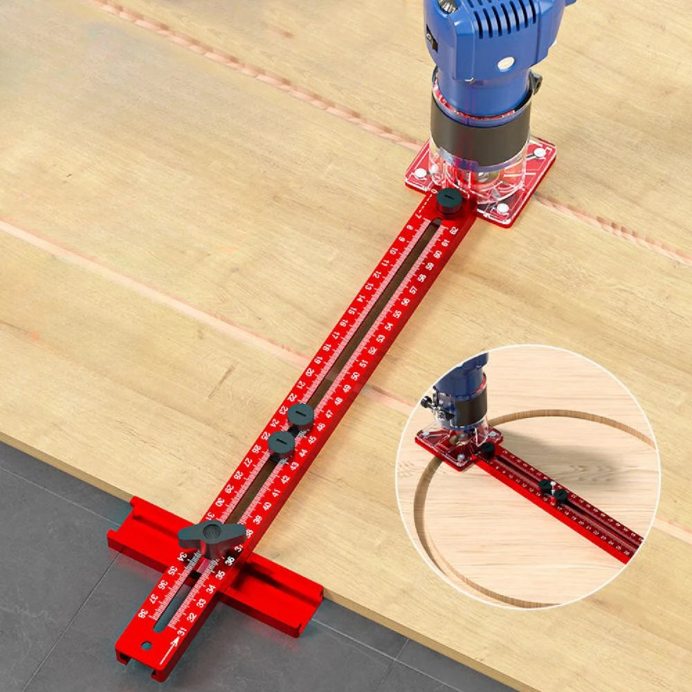 3 in 1 Router Milling Groove Bracket Woodworking Cutting and Milling Circular Auxiliary Tool Aluminum Router Circle Cutting Jig - Shoppiline