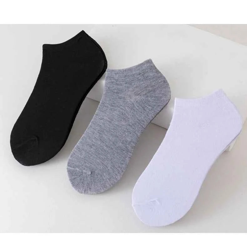 3/5/8 Pairs Women/Men Boat Socks Invisible Low Cut Silicone Non-slip Summer No-show Ankle Socks Solid Color Casual Breathable