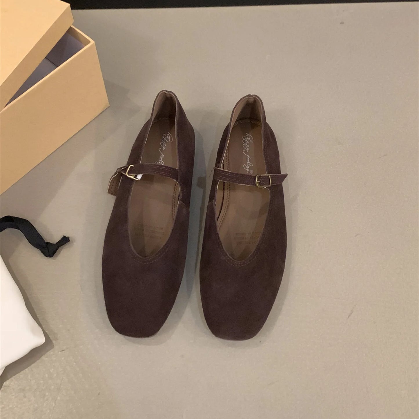 Bailamos 2024 Frühling Neue Marke Damen Flats Runde Zehen Kniehohe Slipper Damen Casual Ballettschuhe Weiches Leder Elegante Anzugschuhe