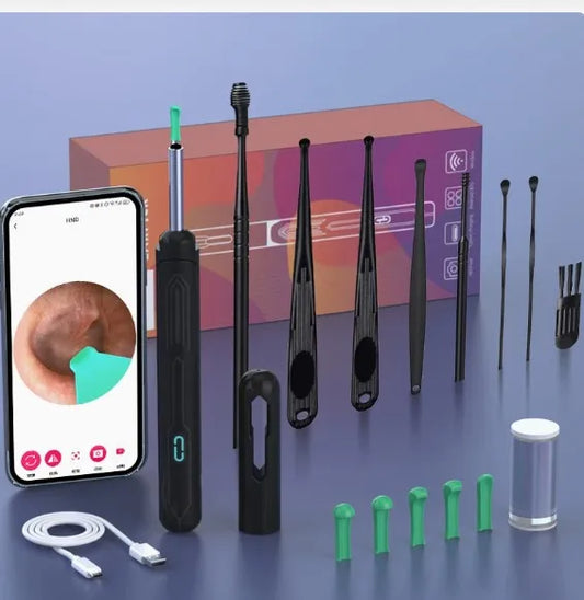 Visual Ear Wax Cleaner with Camera Safe Earwax Removal Endoscope with 5M Camera Luminous Otoscope Ear Cleaning Tools Ear Care