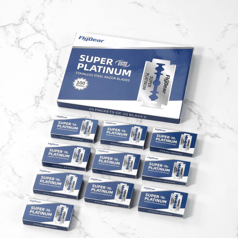 barber shop tools Stainless steel razor blade cuchillas de afeitar old-fashioned manual double-sided razor blade hairdressing