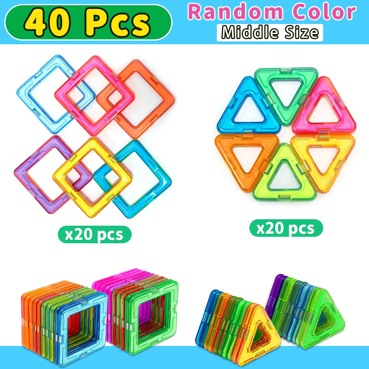 Magnetic Building Blocks Construction Sets Toy For Kids DIY Toys STEM Learning Educational Magnet Toys Birthday Gift