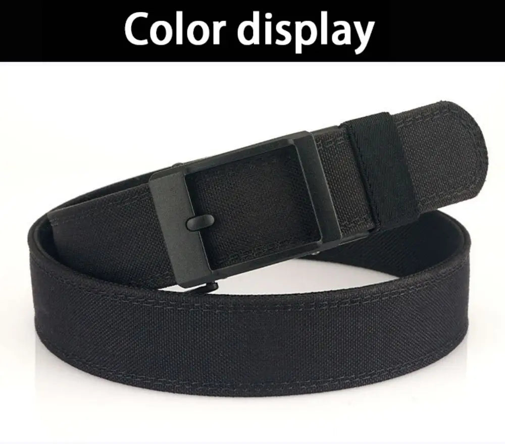 1pc Men's Belt Outdoor Multi Function Alloy Buckle Tactical Belt Canvas For Nylon Belt Training Quick Hanging Belts Neutral Belt
