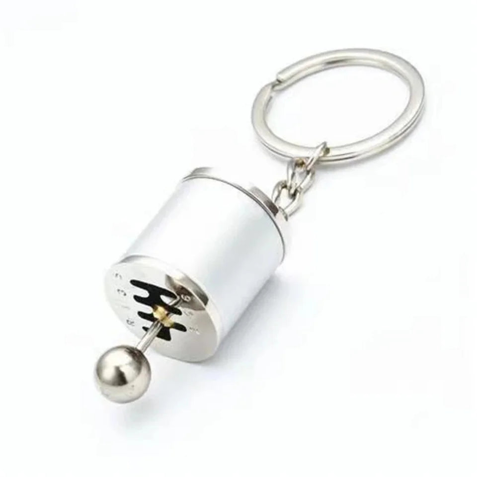 Metal Keyring Creative Car Shifter Keychain Six-Speed Gear Stick Knob Gearbox Model Key Antistress Adults New Fidget Toys