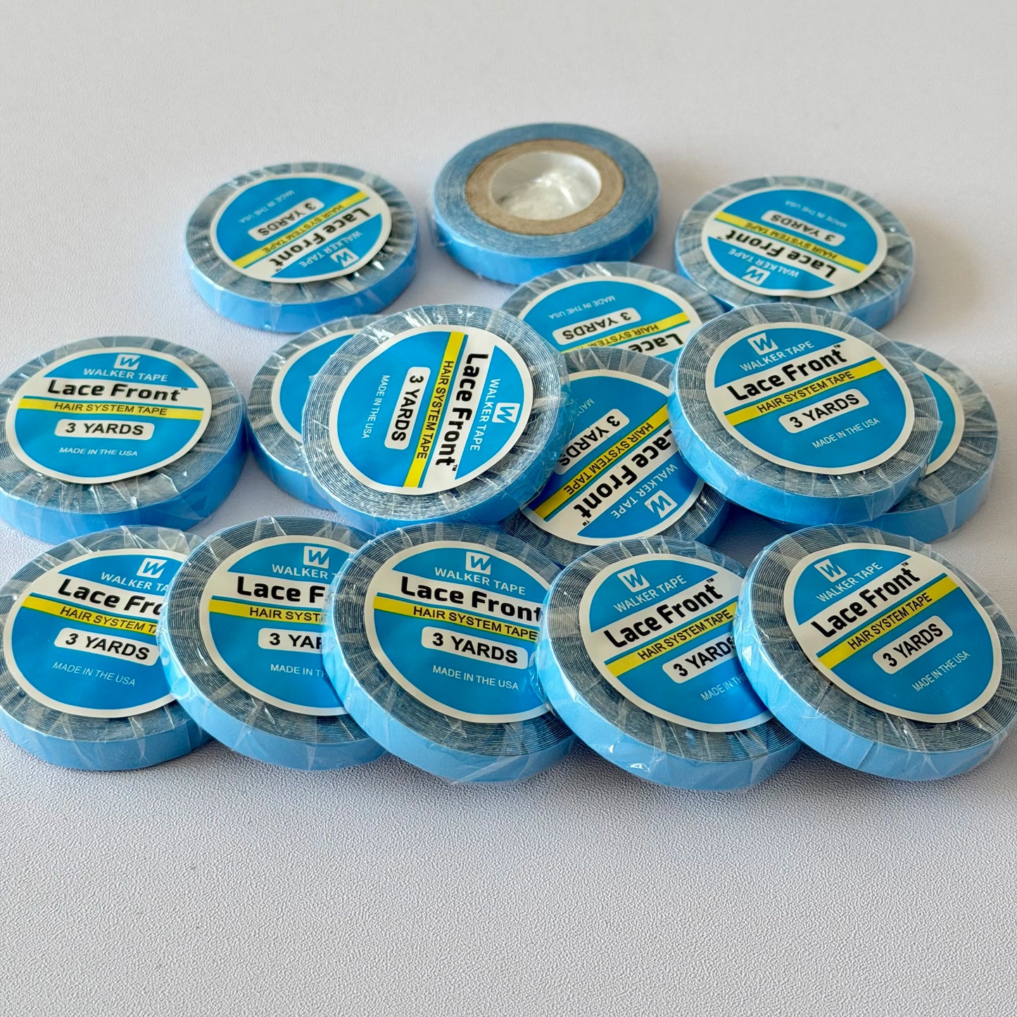 30PCS/20PCS/10PCS/5PCS/1PCS  0.8 CM*3 Yards Super Hair Blue Tape Double-Sided Adhesive Tape for Hair Extension/Lace Wig/Toupee
