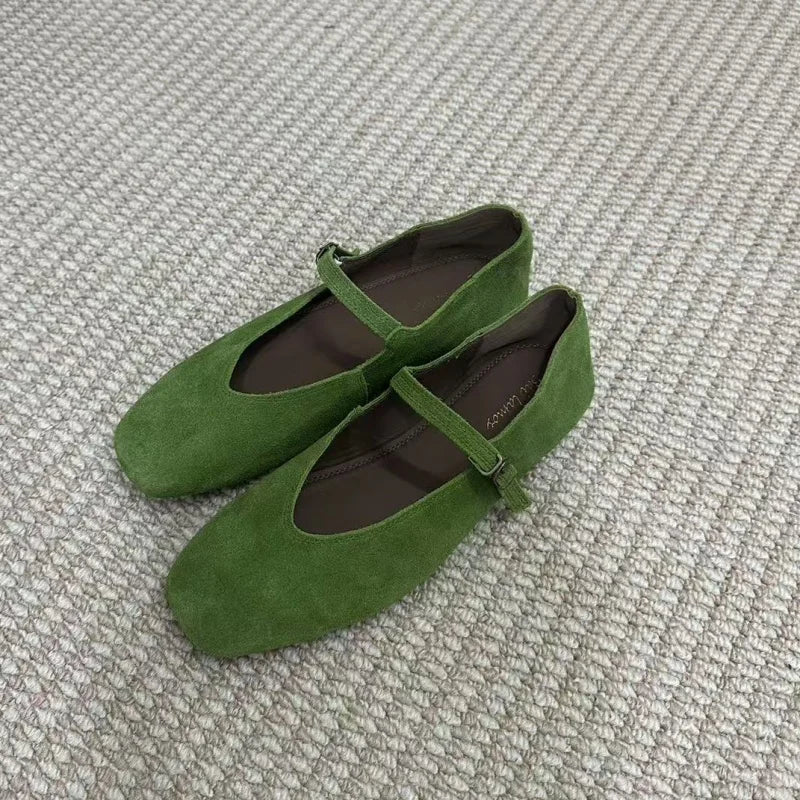 Bailamos 2024 Frühling Neue Marke Damen Flats Runde Zehen Kniehohe Slipper Damen Casual Ballettschuhe Weiches Leder Elegante Anzugschuhe