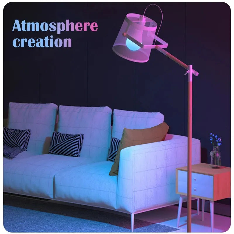 NEW E27 16 Colors RGB Bulb LED Multicolor Bulb Household Lighting Dimmable 24 Key Remote Control Smart Lamp Atmosphere Light