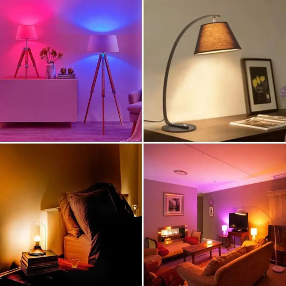 NEW E27 16 Colors RGB Bulb LED Multicolor Bulb Household Lighting Dimmable 24 Key Remote Control Smart Lamp Atmosphere Light