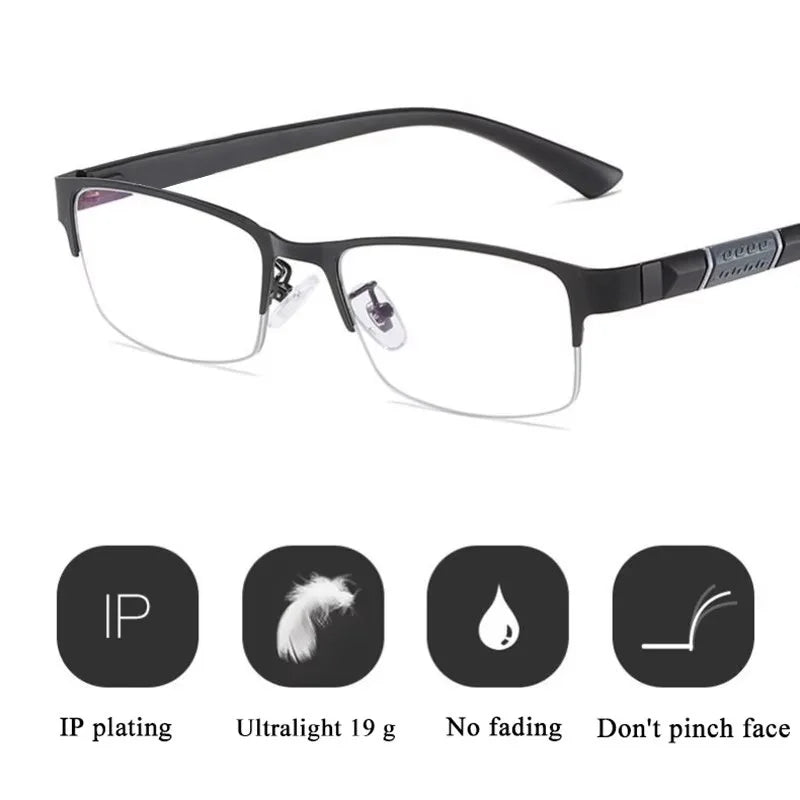 Men Reading Glasses Retro Business Hyperopia Glasses Anti Blue Light Reading Glasses 0 +1.0 To +4.0 Glasses