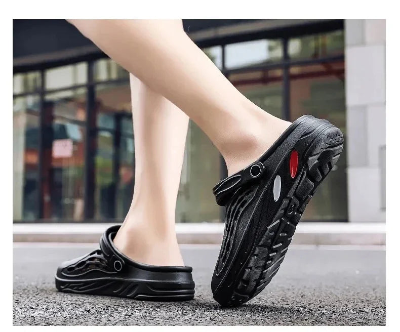 YRZL Mens Slippers Unisex Soft Non-slip Wear-resistant Casual Mens Sandals Comfortable Slip on Beach Shoes Outdoor Slippers Man