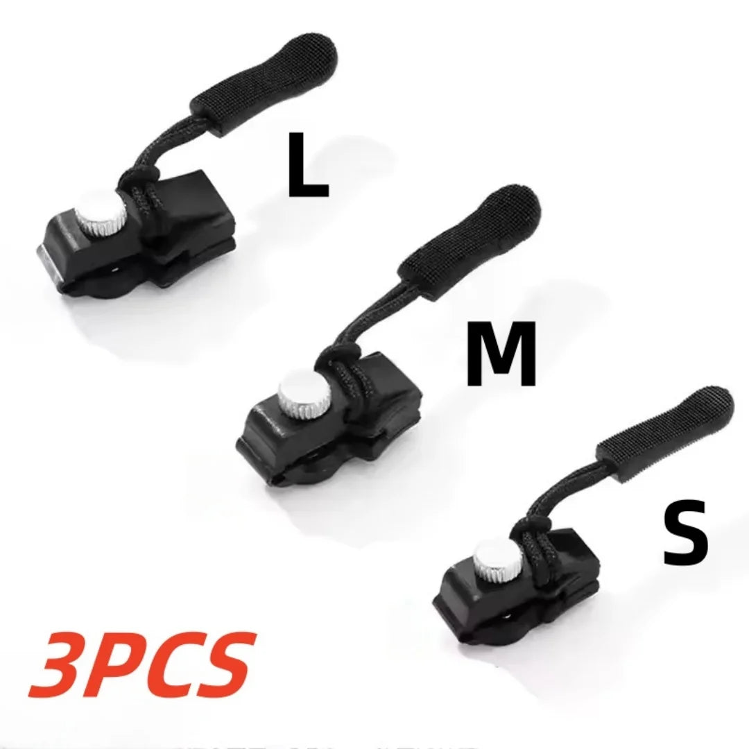 6/3pc Universal Zipper Lock Head Quick Installation Detachable Zipper Head for Jackets Luggage Bags Replacing Slider Lock Repair