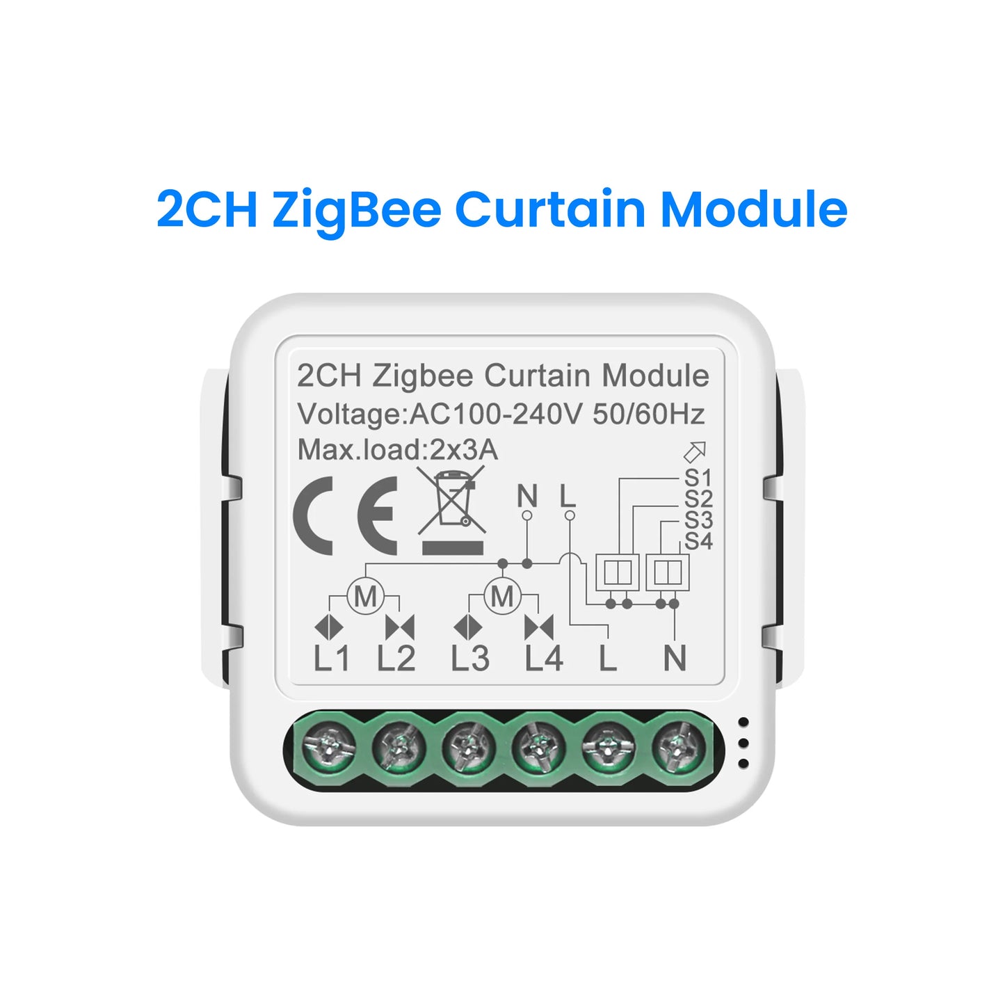 GIRIER Tuya Smart Wi-Fi RF433 ZigBee Curtain Switch Module for Electric Roller Shutter Blind Motor 1/2CH Works Hey Google Alexa
