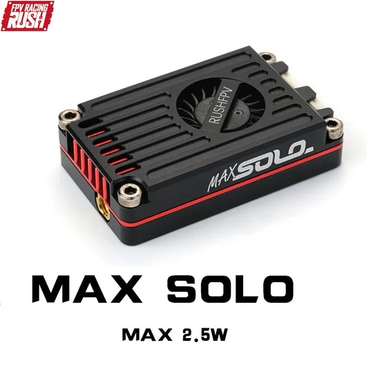 RUSH TANK MAX SOLO 2.5W VTX Video Transmitter High Power 48CH VTX with CNC shell for RC FPV Long Range Fixed-wing Drones - Shoppiline