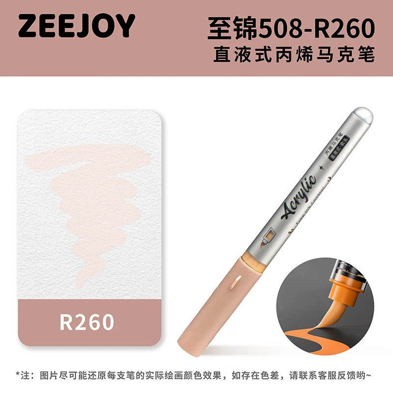 ZEEJOY 120/12/1 Colors Direct Liquid Acrylic Marker Pens Waterproof Pen Soft Brush Nib for Manga School Art Supplies Stationery
