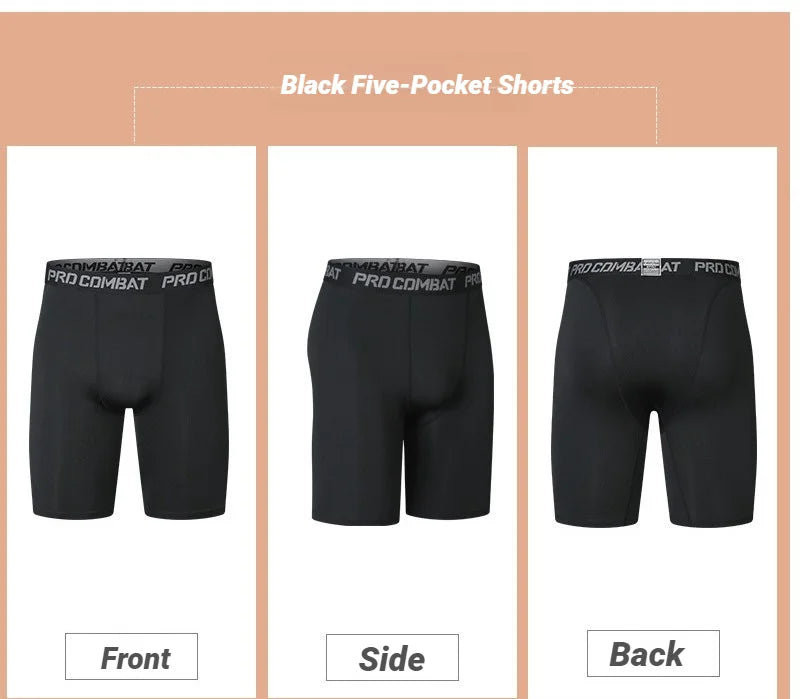 Men Boxers Sports Underwear Underpants Gym Shorts M L XL Black Quick-Drying Sweatpants Moisture Absorption Breathable Fitness