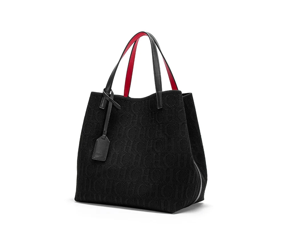 CH High Quality Craft Large Capacity Handbag Ladies Shoulder Bag Fashion Classic New Pure Color Outer Pocket Ladies Handbag - Shoppiline
