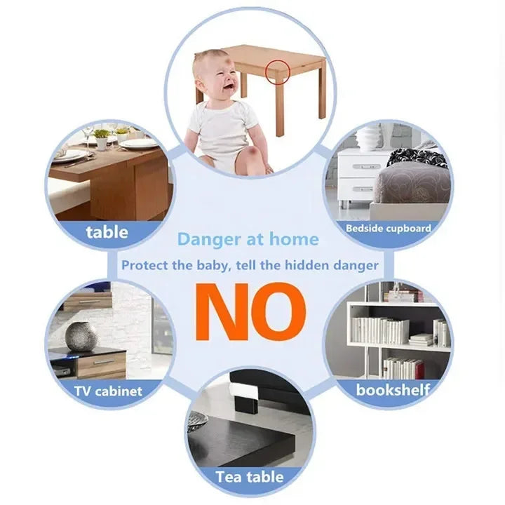 4 protège-coins de table en silicone pour bébé, protection des bords, protection anti-collision pour enfants