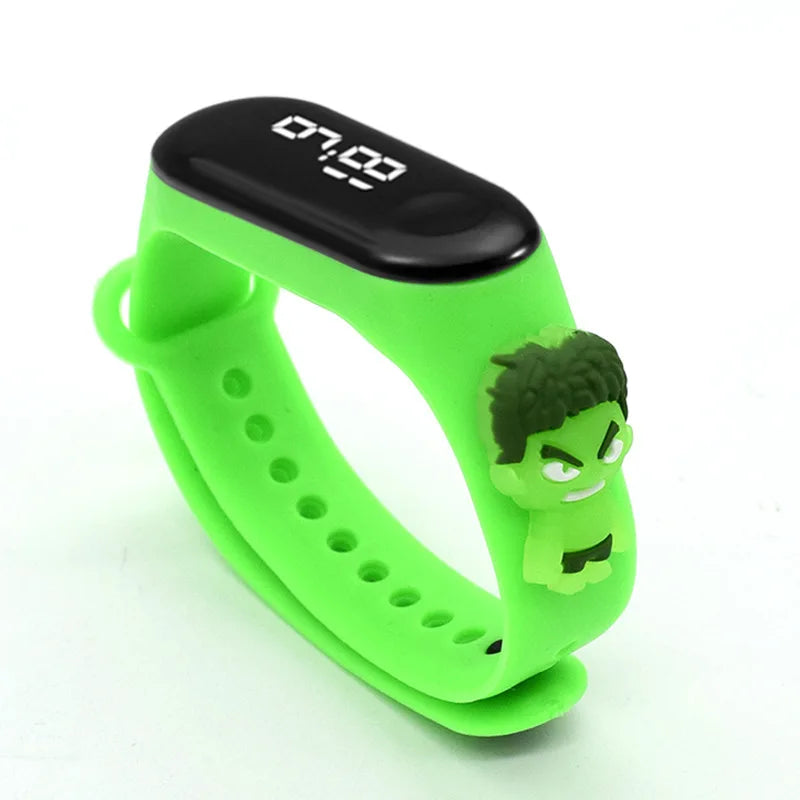 Mode Mickey Kinderuhren für Mädchen Elektronisches Armband Sport Touch LED Spiderman Puppe Kinderuhr Frauen Wasserdichte Uhr