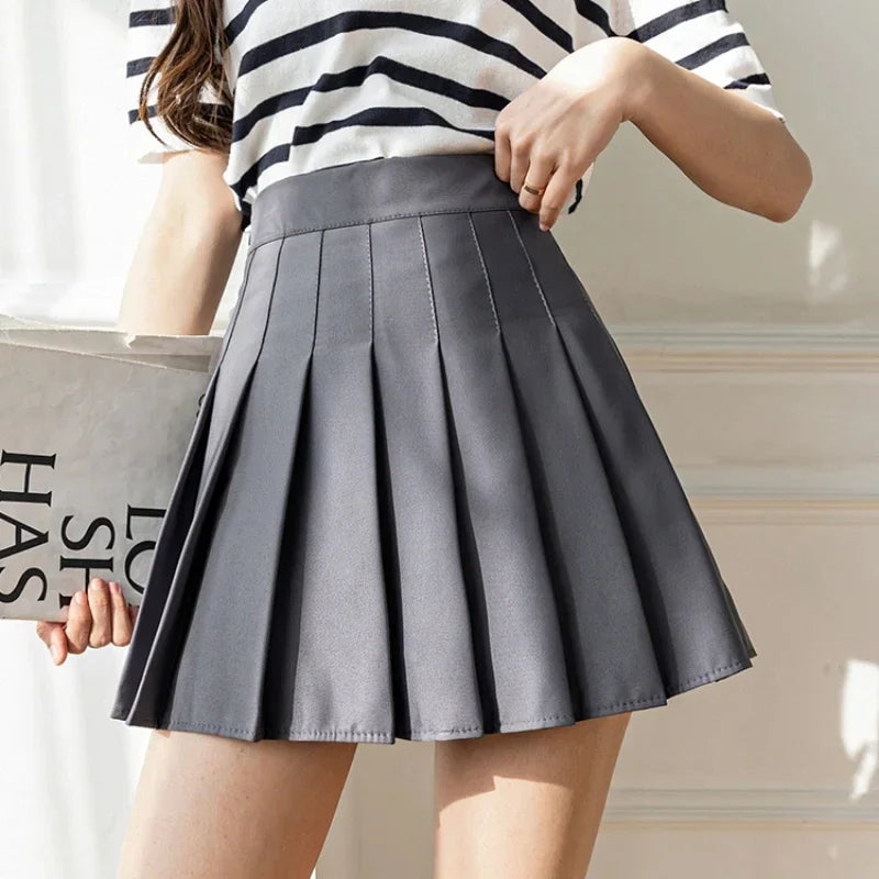 2024 Mujer Falda Blanca con Volantes: Falda de Verano de Cintura Alta con Cremallera para Estilo JK y Baile, Ropa Económica Tall