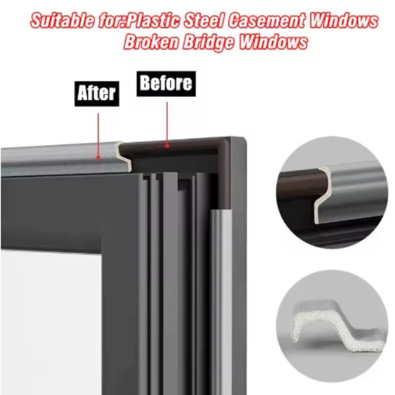 6-40M Casement Window Seal Tape Soundproof Acustic Foam Tape for Weather Stripping Door Seal Gap Filler Noise Reductian Artifact