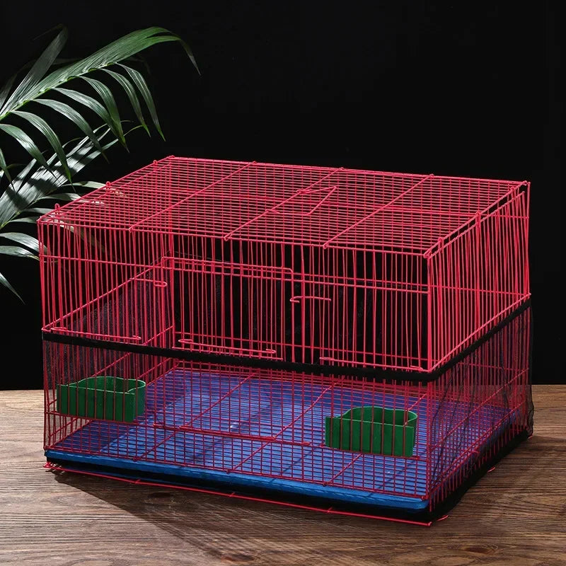 Mesh Bird Cage Cover Shell Skirt Net Easy Cleaning Catcher Guard Bird Cage Stretchy Mesh Parrot Bird Cage Net Jaula Para Pajaros