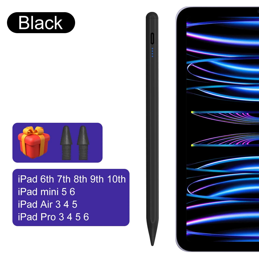 For iPad Pencil 2025 M3 Stylus Pen for Air 6 M2 Pro M4 M5 with Palm Rejection for iPad Pro 11 12.9 13 7/8/9/10/11th Mini5 6 7
