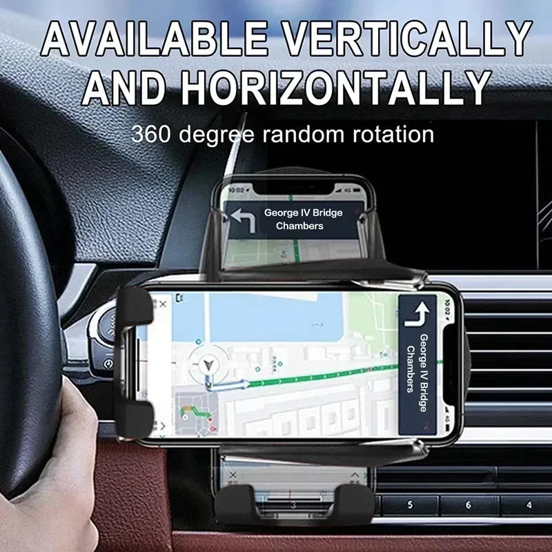 VIKEFON Car Wireless Charger Car Phone Holder for iPhone 17-12 Pro Max 11 Pro X MAX 8 7 Plus Intelligent Infrared Phone Holder - Shoppiline