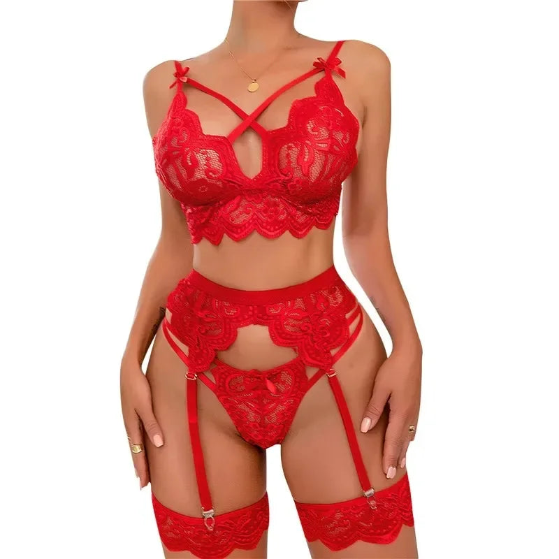 Hot Currents Breastless and Crotchless Naughty Erotic Lingerie Sultry Woman BodyLingerie Lace Open Bra Sexy Baby Porno Lenceria
