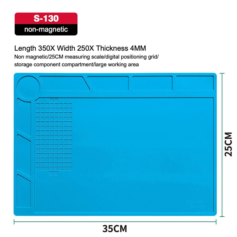 Anti-static ESD Soldering Silicone Mat Heat-Resistant Work Pad For Hot Air Gun Soldering Station Repair Desoldering Platform