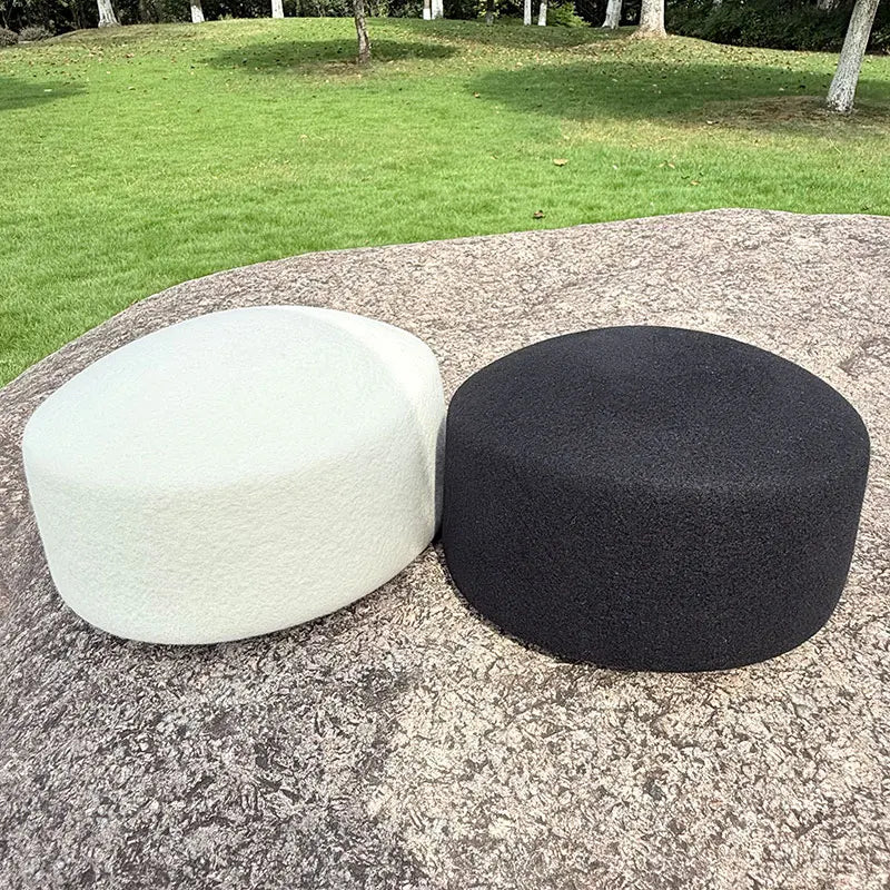 Retro Flight Attendant Ball Hat Women's 100% Wool Felt Beret Party Charming Hat Wedding Cocktail Party Medicine Box Hat
