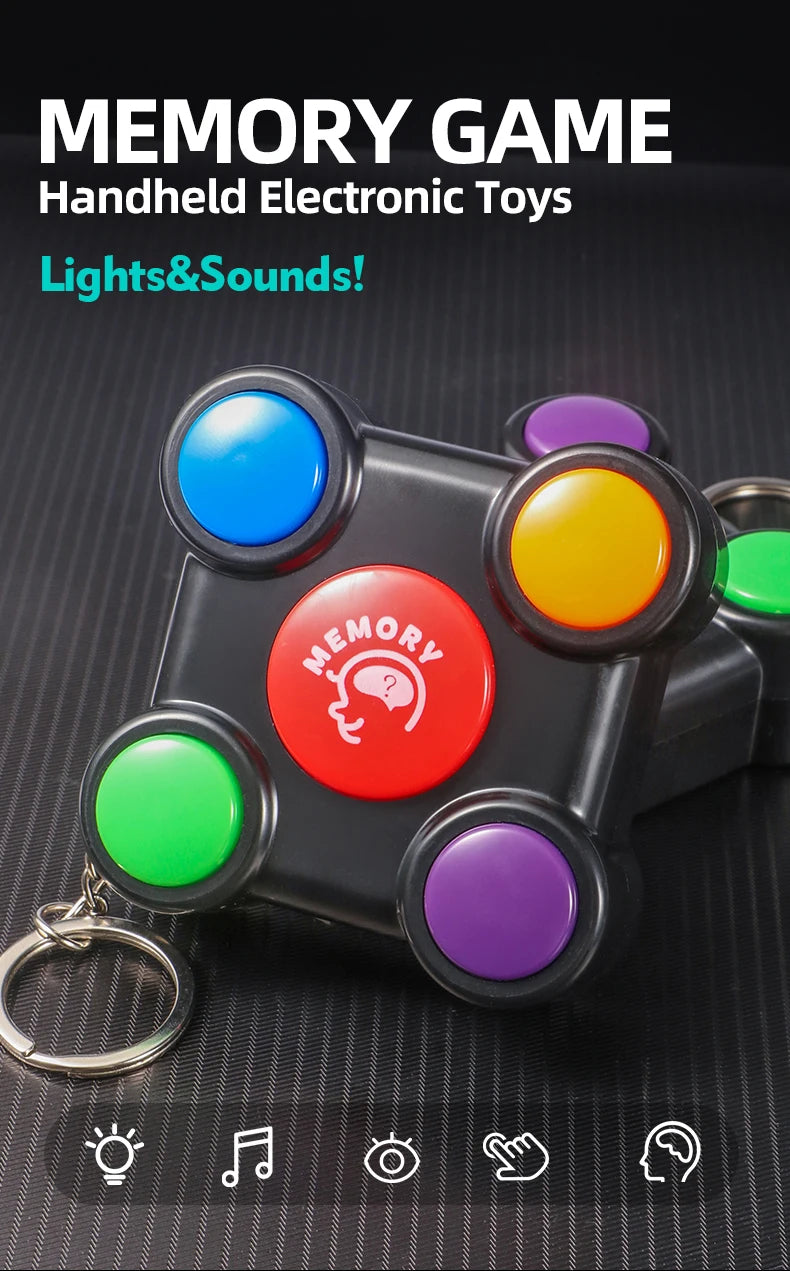 Puzzle and Memory Training Machine - Parent child Interactive Thinking Development Brain Toy - Creative Flash Sound - Mini Elect
