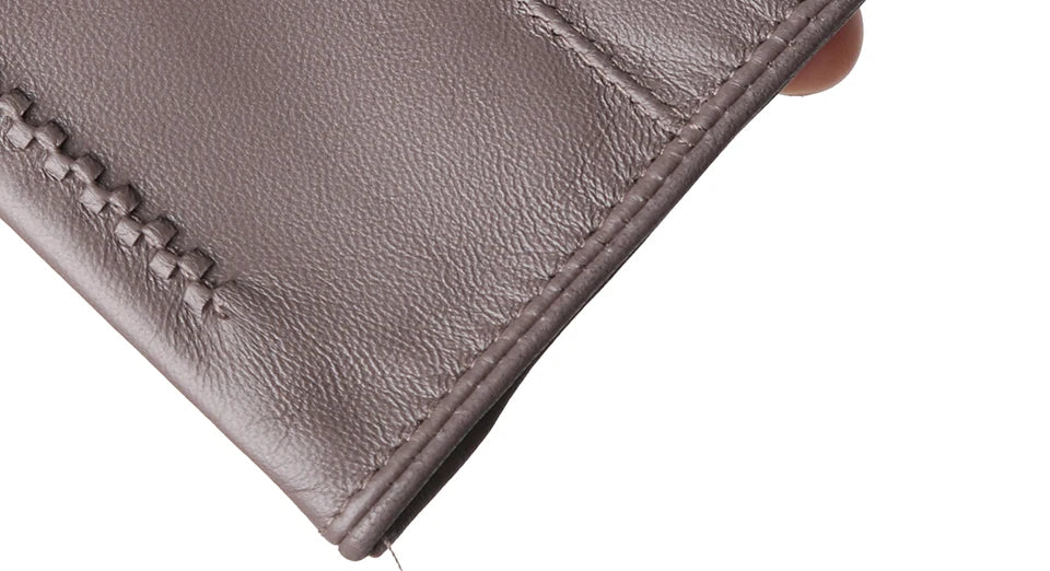 Women's sheepskin gloves winter warm plus velvet short thin touch screen driving color women's leather gloves good quality -2226