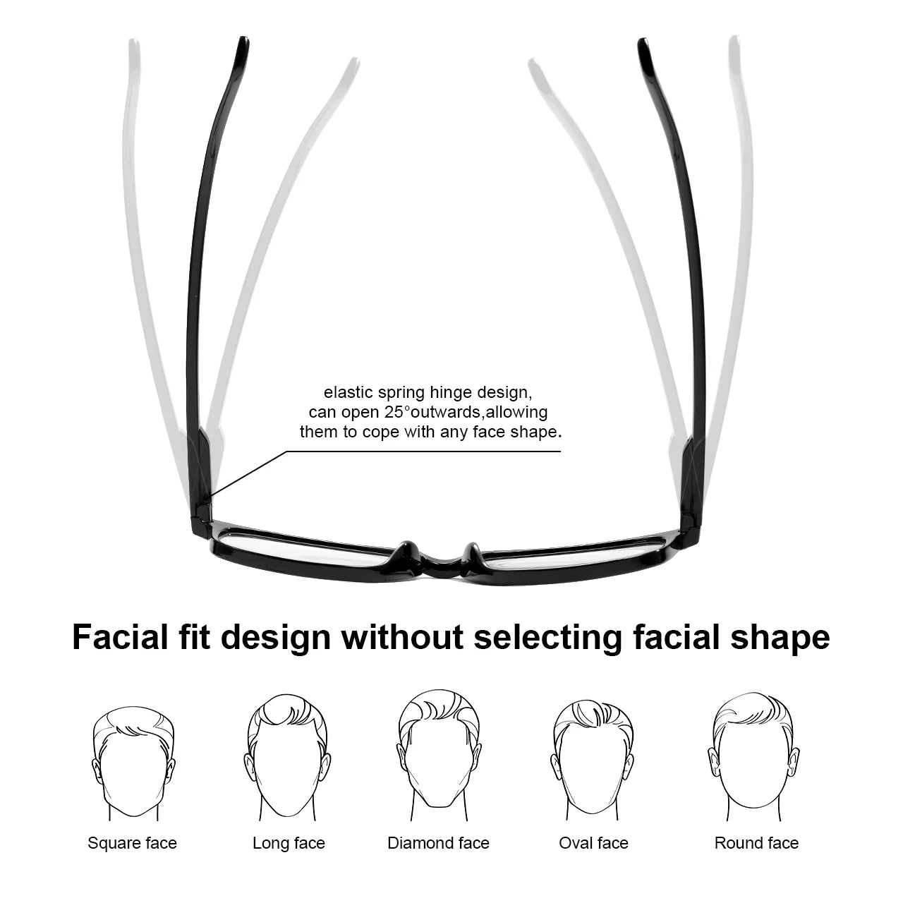 1/2/3/4/5PCS VOPHA Auto-Focus Reading Glasses Lightweight PC Frame, Unisex Design | Ideal for Computer Use & Perfect Gift Choice