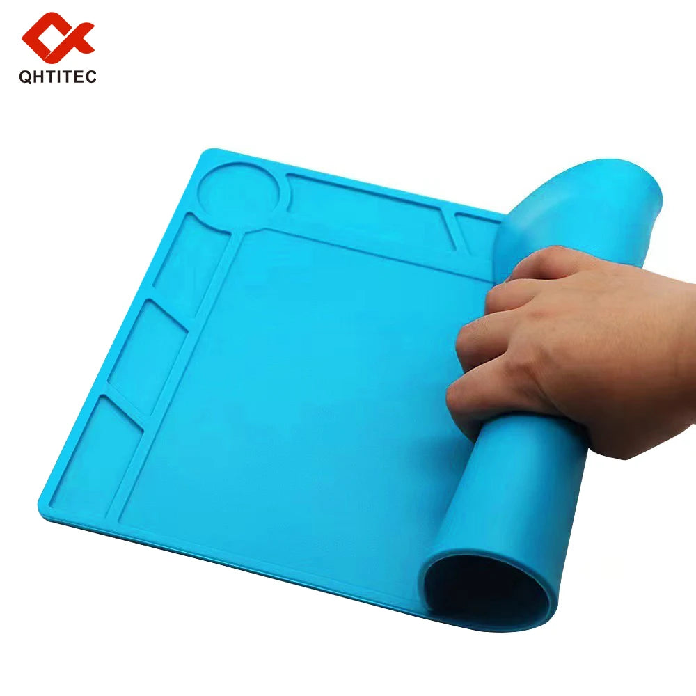 Anti-static ESD Soldering Silicone Mat Heat-Resistant Work Pad For Hot Air Gun Soldering Station Repair Desoldering Platform