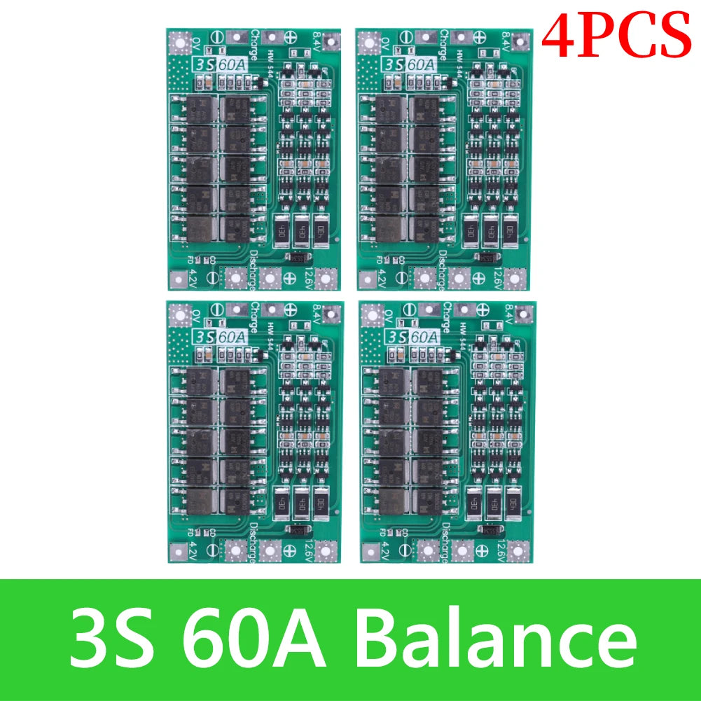 BMS 3S/4S 5A 10A 20A 25A 40A 60A Li-ion Lithium Battery Charger Protection Board 18650 For Drill Motor 12V with Enhance/Balance - Shoppiline