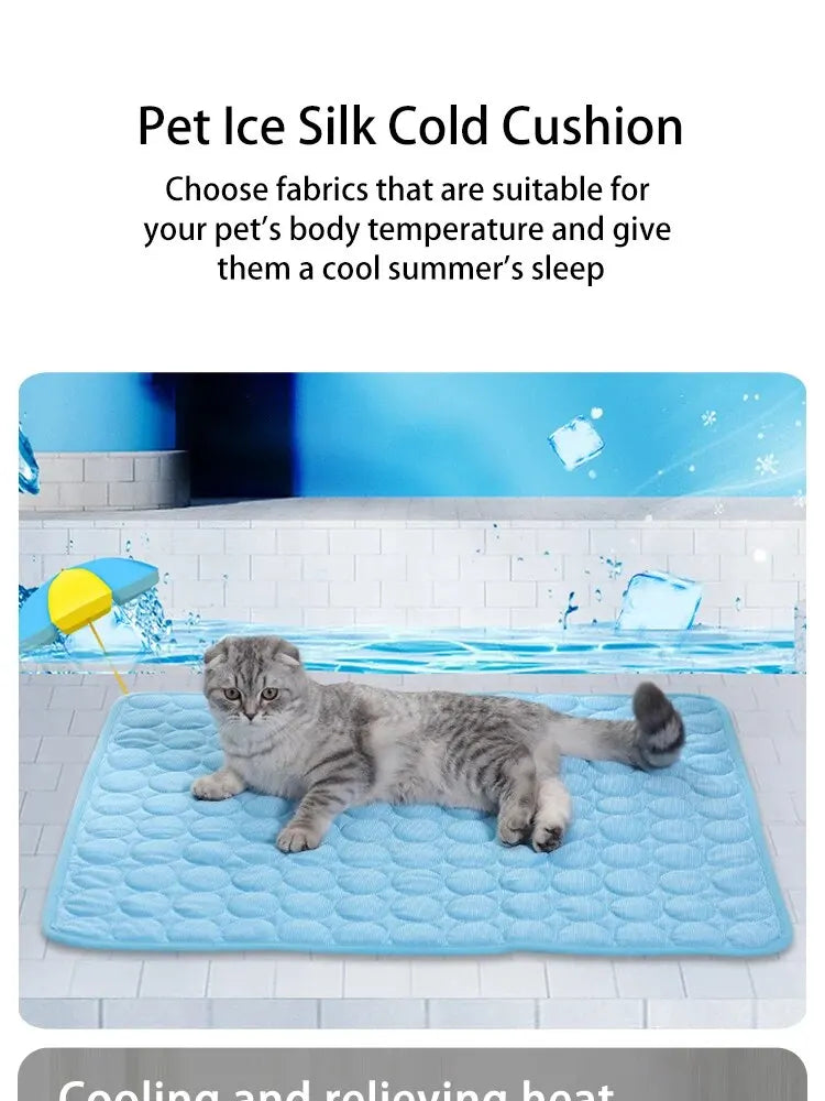 Cat Ice Mats Summer Cat Dog Sofa Nest Bed Cooling Sleeping Pad for Small Dogs Pets Durable Sofa Cooling Pad Blanket