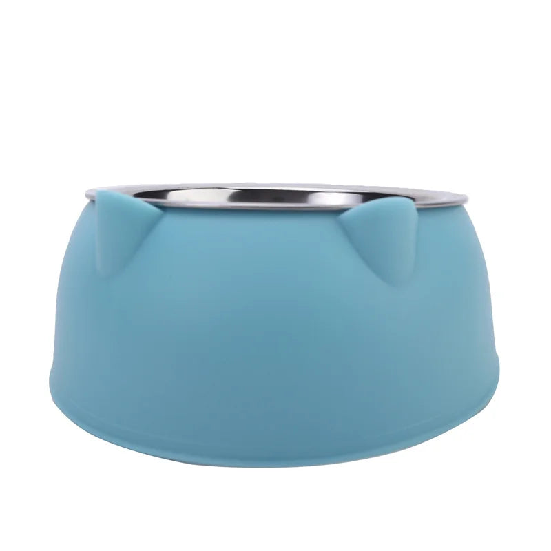 1/2/5pcs Cat Bowl Creative Inclined Kitten Puppy Food Feeding Bowls Stainless Steel Cats Drinking Feeder Pet Dogs Cats Feeders